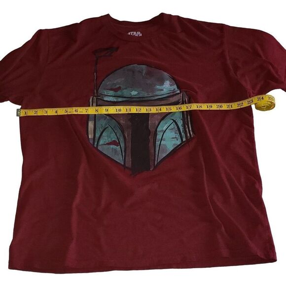 Star Wars Mens Red Heather Bounty Hunter Boba Fett Helmet Graphic Tee T-Shirt XL - Picture 8 of 8
